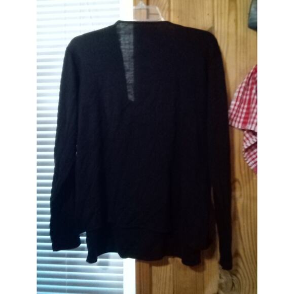 Silk Club Collection Black Cardigan & Tank Set L Embellished W/ Sequin/Stone - Picture 6 of 11